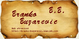 Branko Buzarević vizit kartica